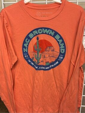 Zac Brown Band Long Sleeve T-Shirt Size L 2019 The Owl Tour Concert Licensed